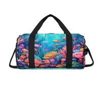 Oceans Sea Submarine World Sport Sac de sport avec compartiment à chaussures Sac de voyage Sac de gym Organiseur de bagages pour femmes, hommes, enfants, filles, garçons