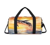 Oceans Sea Whale Sac de sport avec compartiment à chaussures Sac de voyage Sac de gym pour femmes, hommes, enfants, filles, garçons
