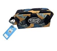 Ocean's Wave - Trousse de Toilette pour Grands Articles - Dimensions 10 x 23 x 12 cm - Trousse de Voyage avec 1 Fermeture éclair, 2 Compartiments et poignée latérale - Design Unisexe, Noir, Okuda