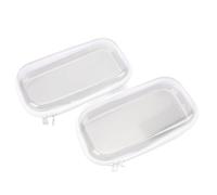Oceanside 2 Pack Clear Hard Shell Zipper Base, Empilable Dust Cosmetic Sac, Makeup Organizer for Organization, Makeup, Toys & Small Article Storage