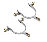 oceanside 2Pcs Horse Spurs, Spurs Occidentaux en Acier Inoxydable avec Rowel en Laiton, Éperons de Cowboy pour L'Équitation Équestre