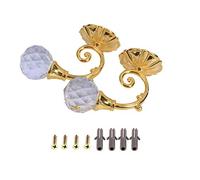 oceanside 2X Métal Cristal Verre Rideau Retenue Mur Fenêtre Draperie Embrasse Crochets Support De Suspension 4 Couleurs Fixateurs De Rideaux(Or)