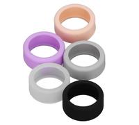 oceanside 5 Couvercles à Anneaux de Pack, Protecteur de Bague Élastique en Silicone, Étui à Bague Anti Grattement Confortable pour l'usure Quotidienne (s)