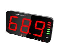 Oceanside Decibel Meter, Wall Mount Sound Level Meter with Data Logger, 30 130Db Range, Alarm Buzzer, Large LED Display, Digital Sound Meter for Studio, Home
