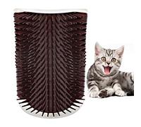 Oceanside Grattoir D'Angle pour Chat, Grattoir D'Angle Mural de Massage Avec Herbe à Chat, Grattoir D'Angle Mural en Plastique pour L'Épilation Des Poils Lâches (Café)