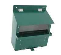 Oceanside Mangeoire à Écureuils, Mangeoires à Oiseaux en Métal avec Plaque Acrylique Transparente, Boîte d'alimentation à Écureuils à Couvercle Supérieur de Type Porte pour Jardin