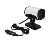Oceanside Radiateur de Voiture, 2 en 1 Mini Chauffage Portable, Chauffage de Ventilateur à Double Fonction 150W pour Les Voitures RVS (Blanc)