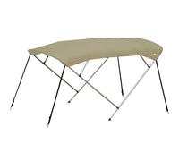 Oceansouth Bimini Top à 4 arceaux (Sable, Largeur 2.1m - 2.3m) Bateau Bateaux Zodiac auvent Bimini pour Camping taud Shelter x Beach Tent annexe Toile Coleman Event de Soleil auvents Housse