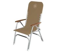 Oceansouth Chaise Longue en Aluminium à Dossier Haut (Beige)