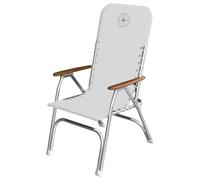 Oceansouth Chaise Longue en Aluminium à Dossier Haut (Blanche)