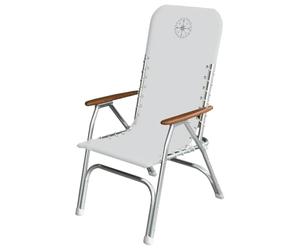 Oceansouth Chaise Longue en Aluminium à Dossier Haut (Blanche)