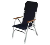 Oceansouth Chaise Longue en Aluminium à Dossier Haut (Bleu Marine)