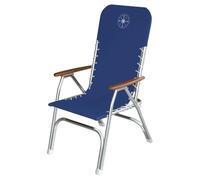 Oceansouth Chaise Longue en Aluminium à Dossier Haut (Bleu Pacifique)