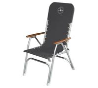 Oceansouth Chaise Longue en Aluminium à Dossier Haut (Grise)