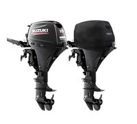 Oceansouth Couvercles ventilés sur mesure pour moteur hors-bord Suzuki (Noir, DF15A, DF20A 2CYL 327cc (de 2012 à 2024))