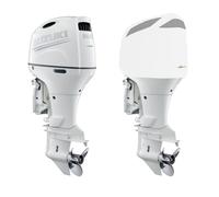 Oceansouth Housses ventilées sur mesure pour moteur hors-bord Suzuki (blanc, DF15A, DF20A 2CYL 327cc (de 2012 à 2024))