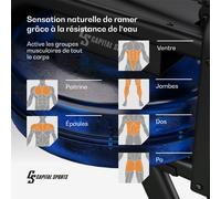 Oceanus Rameur à eau banc d'aviron poids maximum : 135 kg aluminium