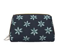OCELIO Belle trousse de maquillage portable en cuir camélia (taille L) avec fermeture éclair, trousse de toilette, sac de rangement de voyage, blanc, taille unique, blanc, Taille unique