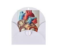 OCELIO Carte de vœux pour l'anatomie humaine en forme de cœur - Carte d'anniversaire - Carte de remerciement, de vacances, de mariage, d'amitié, carte cadeau