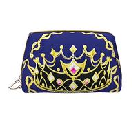 OCELIO Fantasy Tiare Trousse à cosmétiques portable en cuir (grand), pochette en cuir avec fermeture éclair, trousse de toilette, sac de voyage, blanc, taille unique, blanc, Taille unique