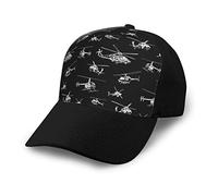 OCELIO Math Quiz Spliced Curved Brim Casquette de baseball pour homme et femme, Hélicoptère, taille unique