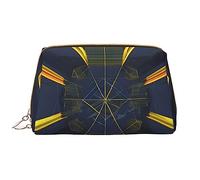 OCELIO Sac à cosmétiques portable en cuir multidimensionnel (grand), pochette en cuir avec fermeture éclair, trousse de toilette, sac de voyage, sac de rangement de voyage, blanc, taille unique,