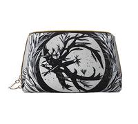 OCELIO The Abstractionist Tree Trousse de toilette portable en cuir avec fermeture éclair Taille L Blanc Taille unique, blanc, Taille unique