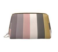OCELIO Une trousse de maquillage portable en cuir chaude et rustique (taille L) avec fermeture éclair, trousse de toilette, sac de rangement de voyage, blanc, taille unique, blanc, Taille unique