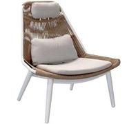 Fauteuil bas de jardin aluminium et résine synthétique - Como