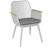Océo By Proloisirs - Fauteuil de jardin en aluminium monobloc Maestro blanc et graphite
