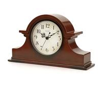 OCEST Horloge de cheminée Vintage de Style Rustique - 33 x 18 cm - Finition à Quartz dorée - Fonctionnement à Piles, décoration contemporaine Napoléon Classique pour Bureau et étagère pour Salon