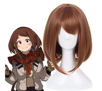 Ochako Uraraka Perruque Boku No Hero Academia Cosplay Perruque Synthétique Rouge Courte Anime My Hero Academia Cosplay Ochaco Uraraka