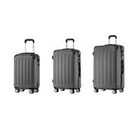 ochama Ensemble de 3 Valises 20"/24"/28" Gris Foncé, Roulettes Pivotantes Silencieuses, Bagages Rigides avec Serrure à Code, Anti-Rayures et Robuste, Idéal Voyage en Famille et Cabine Low Cost