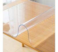 ochama Nappe de Protection Transparente en PVC, Épaisseur 2mm - Vinyle Souple Imperméable, Résistante à l’Huile et aux Rayures pour Tables à Manger, 80x140cm