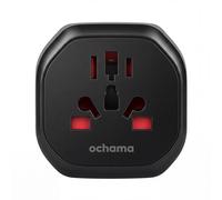 ochama Prise de voyage universelle, protection enfant, matériau résistant à la pression, certifiée CE et UKCA, compatible avec le Royaume-Uni, Singapour, Malaisie, Dubaï, Émirats arabes unis