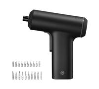 OCHAMA x J.ZAO Tournevis électrique 3,6 V avec lumière LED et sac de rangement - Noir