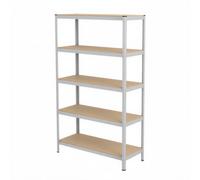 Ochama x SONGMICS Étagère de rangement à 5 niveaux avec structure en acier argent avec capacité de 750 kg - 60 x 120 x 200 cm
