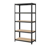 Ochama x SONGMICS Étagère de rangement à 5 niveaux avec structure en acier noir avec capacité de 750 kg - 60 x 120 x 200 cm
