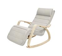 Ochama x SONGMICS Fauteuil à bascule réglable à 5 niveaux - Beige