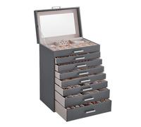 Ochama x SONGMICS HOME Boîte à bijoux à 7 niveaux - Gris