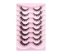 OCHILIMA Lot de 8 paires de faux cils russes ondulés effet 3D effet œil de chat doux