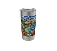 Ocho Rios Jamaïque Île des Caraïbes Gobelet isotherme en acier inoxydable double paroi