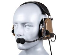 Ochronniki słuchu aktywne Tac-Sky ComTac III Dual Silicone Earmuffs - Flat Dark Earth