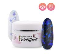 OCIBEL - Gel Monophase UV / LED 3 en 1 (Base Construction Finition) - 15 g - Scintillant N°3