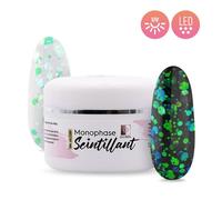 OCIBEL - Gel Monophase UV / LED 3 en 1 (Base Construction Finition) - 15 g - Scintillant N°4