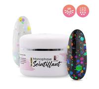 OCIBEL - Gel Monophase UV / LED 3 en 1 (Base Construction Finition) - 15 g - Scintillant N°5