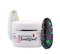 OCIBEL - Gel Monophase UV/LED 3 en 1 (Base Construction Finition) - 15 g - Scintillant N°5 pour Manucure, Faux Ongles et Nail Art
