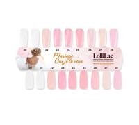 OCIBEL - Nuancier 9 Vernis Semi Permanent Lollilac Collection Mariage, Oui je le veux - Brillant et Mat