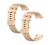OcioDual 2 Pièces Bracelet Montre 18mm Beige, Bracelets de Montres pour Homme à Dégagement Rapide, Bracelet Montre Connectée Femme en Silicone, Bracelets de Montres pour Femme, Unisexe