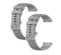 OcioDual 2 Pièces Bracelet Montre 20mm Gris, Bracelets de Montres pour Homme à Dégagement Rapide, Bracelet Montre Connectée Femme en Silicone, Bracelets de Montres pour Femme, Unisexe
